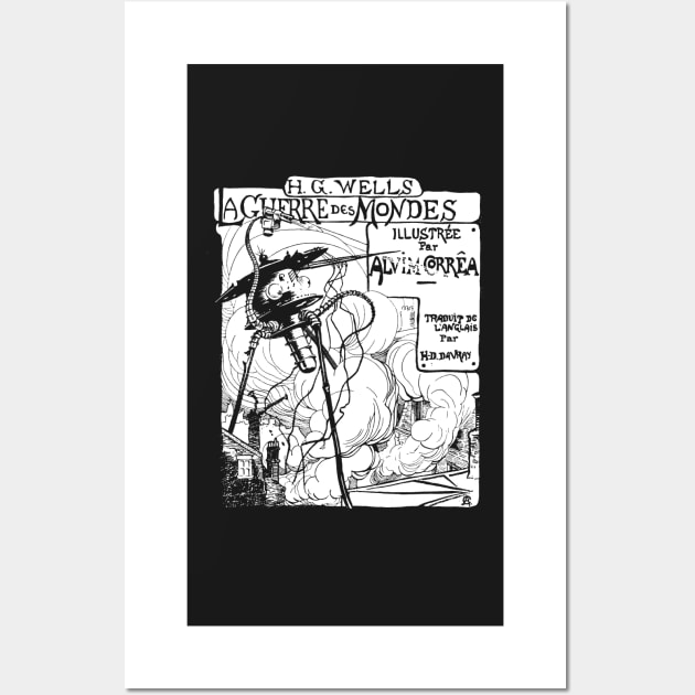 War of the Worlds 1906 Print Ad Illustration (Dark Garment) Wall Art by innerspaceboy